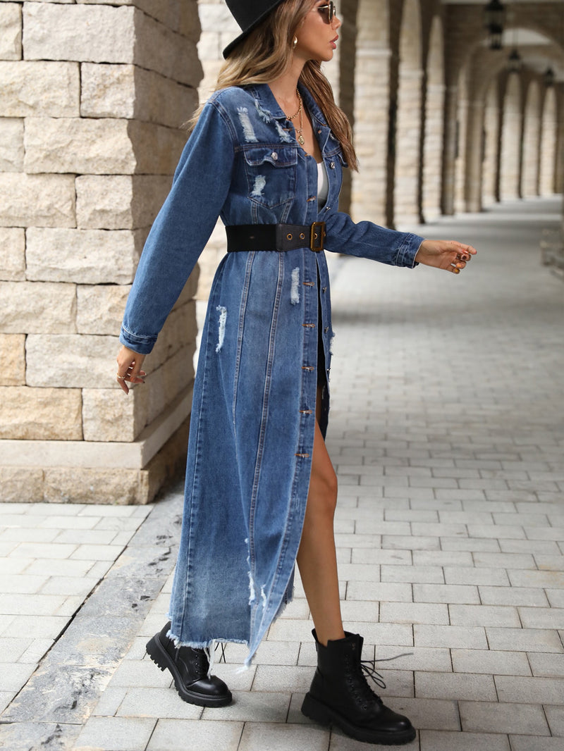 Slim Fit Denim Jacket Dress