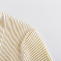Lace-up Flared Sleeve Pleated Shirt