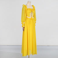 French Elegant Beautiful Dress Autumn Stitching Floral Design High Sense Dress Women