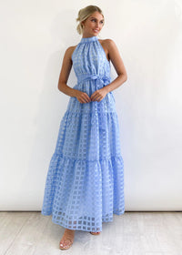 Plaid Retro Maxi Dress with Stand Collar for Women