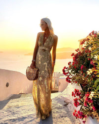 Elegant Halter V-Neck Summer Dress