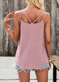 Casual Solid Color Spaghetti Strap Camisole Top