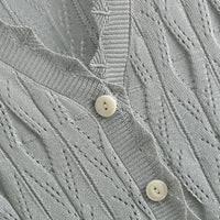 Knit Vest, Cardigan &amp; Pants Three-Piece Set
