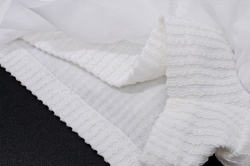 French Knit Lace Two-Piece Set