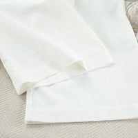 White V neck Cotton Linen Sleeveless Waistcoat Vest Trousers Spring Summer Two Piece Sets for Women