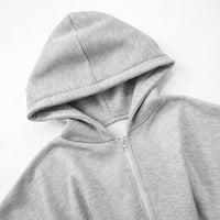 Cropped Hooded Cardigan Jacket