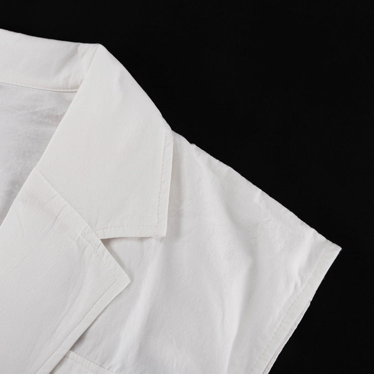 Summer Sleeveless Workwear Chic Shirt