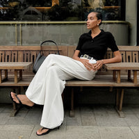 Pure White Slim Trousers