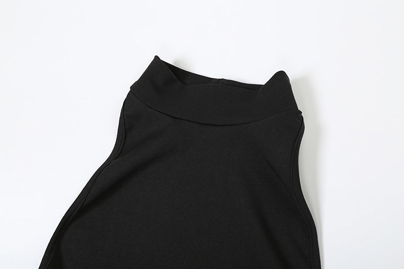 Loose Fit Backless Stitch Maxi Dress