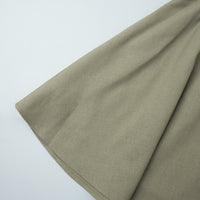 Round Neck Linen Vest &amp; Pleated Skirt Set