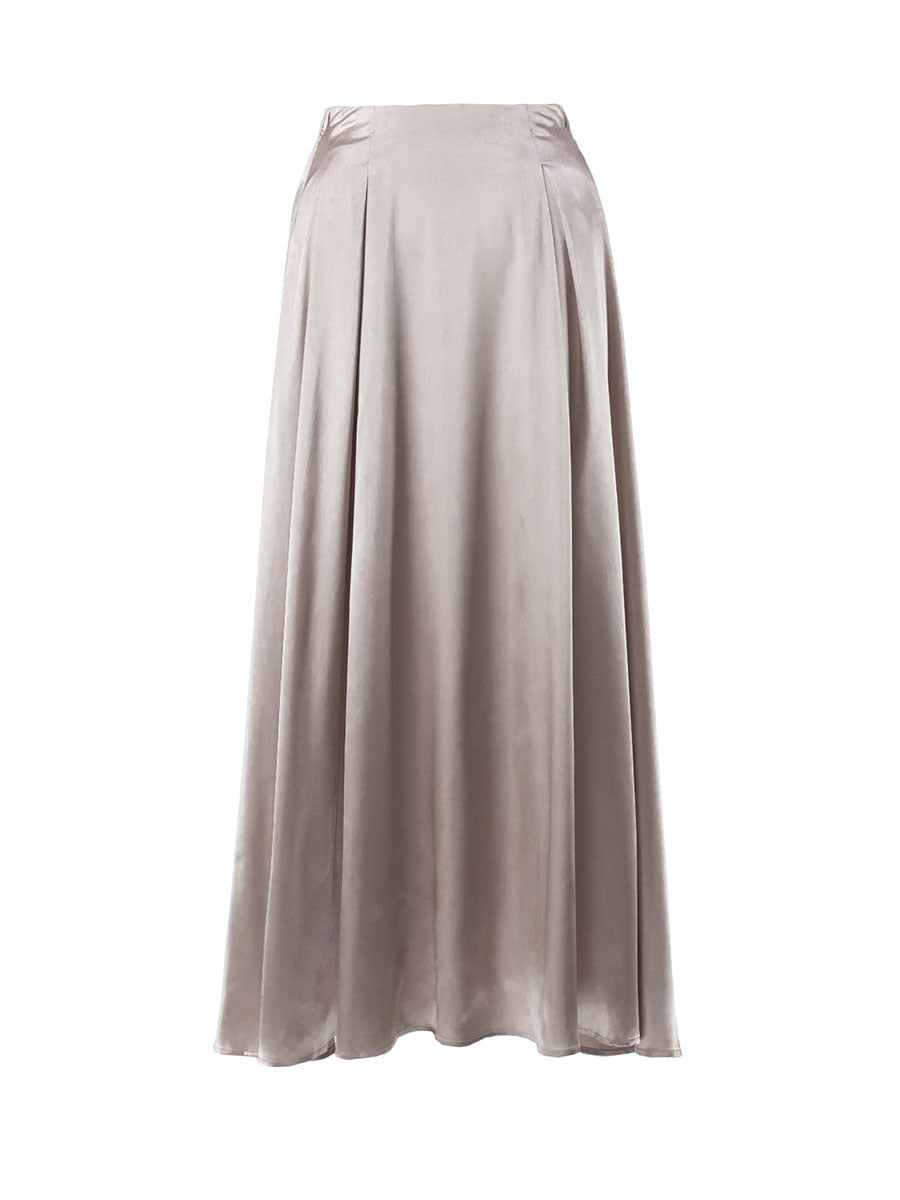 Elegant High Waist Long Skirt