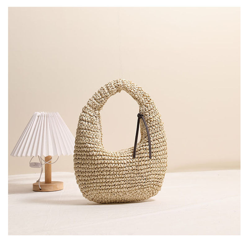 Straw Hand-Carrying Tote Bag