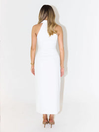 Polo Collar Slit Maxi Dress