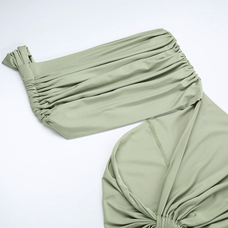 Elegant Mesh Ribbon Slim Dress