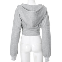 Cropped Hooded Cardigan Jacket