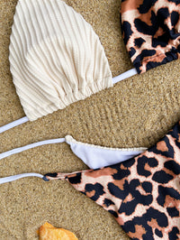 Color-Matching Strap Bikini Set