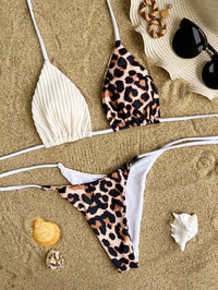 Color-Matching Strap Bikini Set