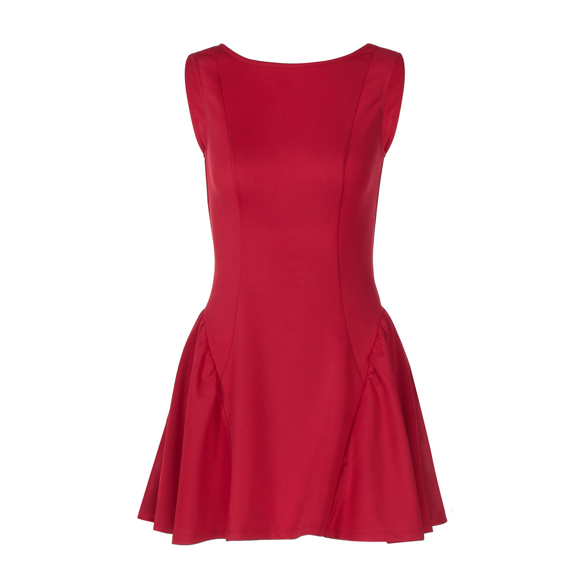 Solid Color Sleeveless Dress