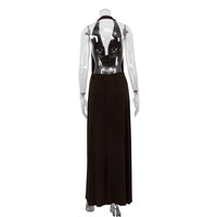 Sexy Halterneck Vest Dress Women Long Backless Party Evening Dress