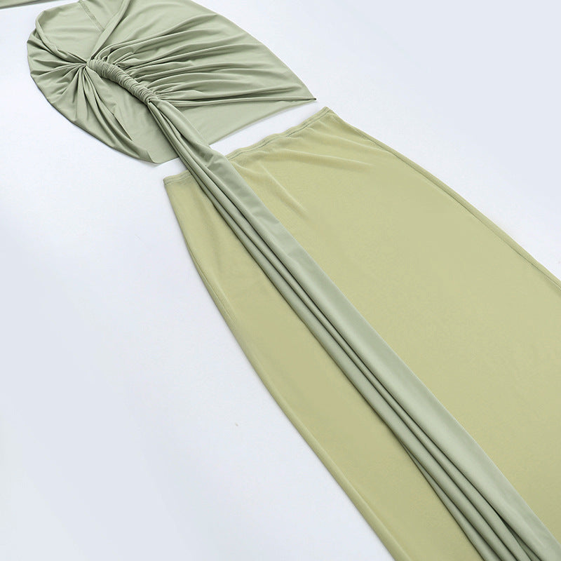 Elegant Mesh Ribbon Slim Dress