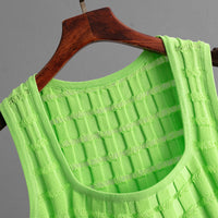 Knit Sleeveless Vest and skirt Set