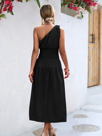 Summer Women Clothing Shoulder Smocking Dress