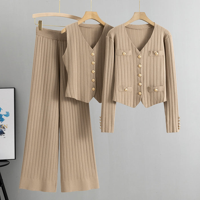 Slim Fit Knit 3-Piece Set