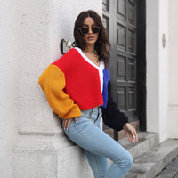 Color Block Knitted Cardigan