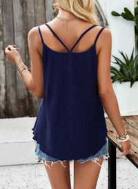 Casual Solid Color Spaghetti Strap Camisole Top