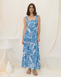 Summer Bohemian Vacation Beach Dress Loose Strap Dress