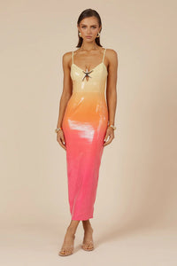 Spring Summer Sexy V Neck Bronzing Dress