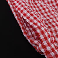 Plaid Lace-Up Top & Wide-Leg Pants Pajamas Set