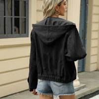 Washed Hooded Denim Jacket