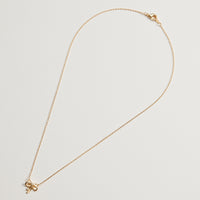 Gold Dainty Bow Pendant | Necklace