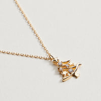 18K Gold Dipped CZ Christmas Tree Necklace | Holiday Charm Pendant