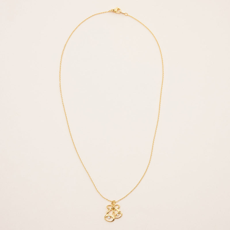 Gold Dipped Jingle Bells Pendant Necklace