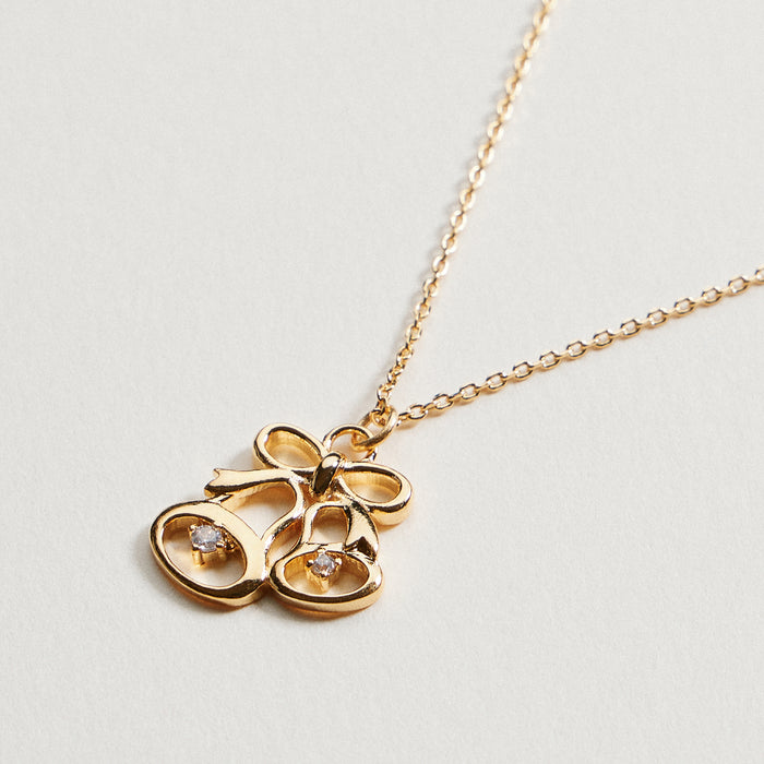 Gold Dipped Bell Pendant Necklace | Christmas Statement Necklace