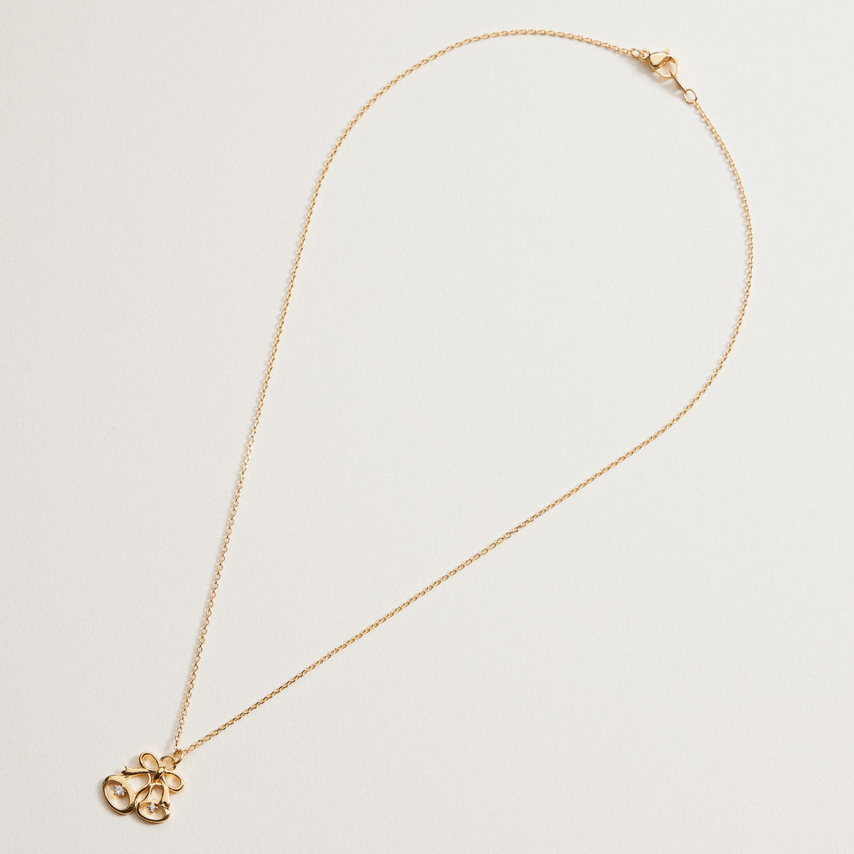Gold Dipped Bell Pendant Necklace | Christmas Statement Necklace