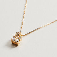 Gold Dipped Gift Box Pendant | Necklace