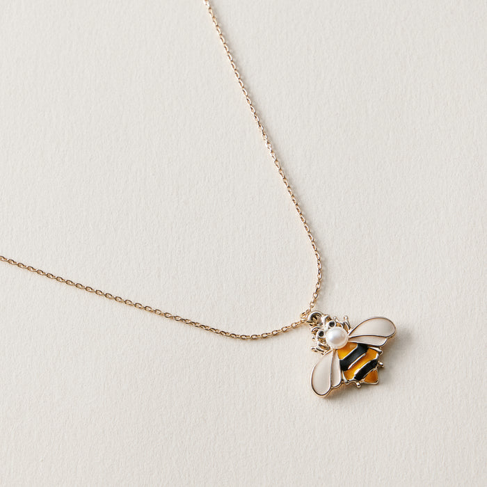 Bee Charm Anklet | Pearl Accent Dainty Jewelry