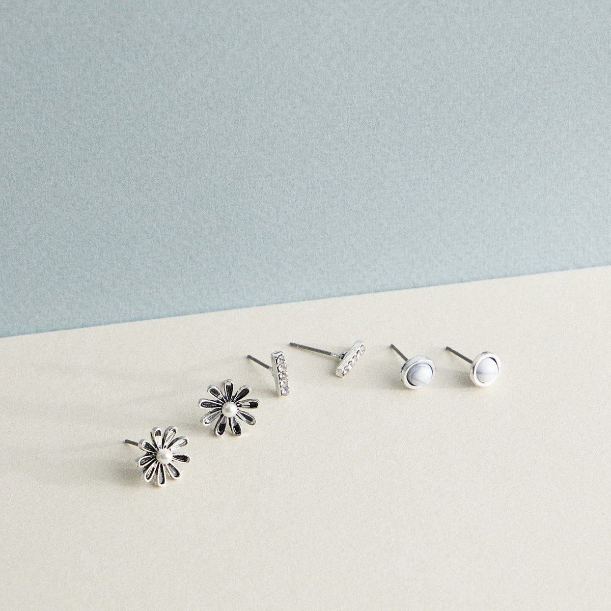 Western Style Post Earrings, Set of 3