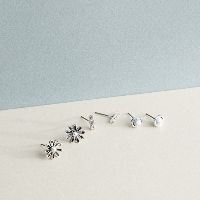 Western Style Post Earrings, Set of 3
