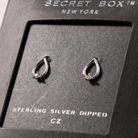 Tear Drop CZ Stud Earrings