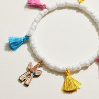 Kids Initial Tassel Bracelet