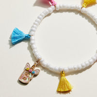 Kids Initial Tassel Bracelet