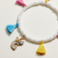 Kids Initial Tassel Bracelet