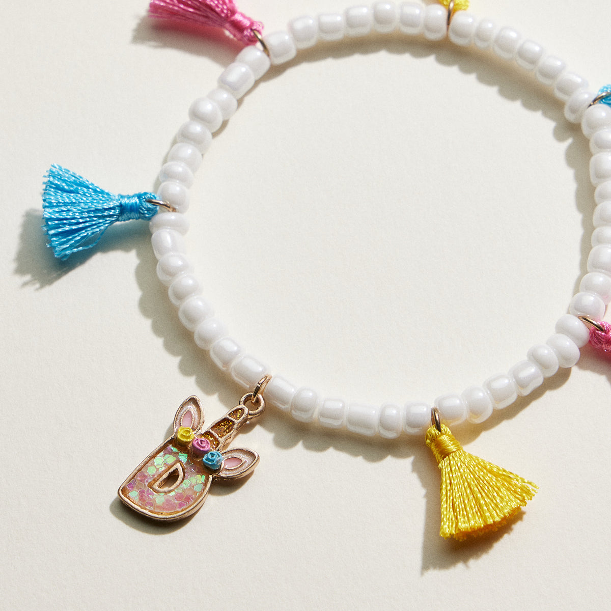 Kids Initial Tassel Bracelet
