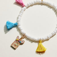 Kids Initial Tassel Bracelet