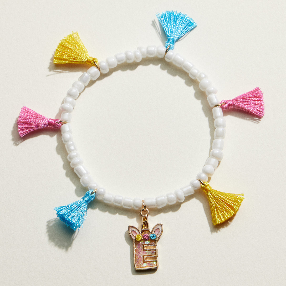 Kids Initial Tassel Bracelet