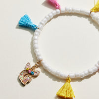 Kids Initial Tassel Bracelet